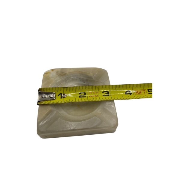 Vintage Marble Ashtray W/Unique Veining Smoke Cigars, Cigarettes Retro - Picture 4 of 7